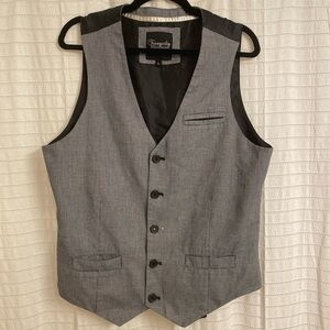 Tranquility Mayhem Large Formal Vest Black White pockets Anniversary Wedding